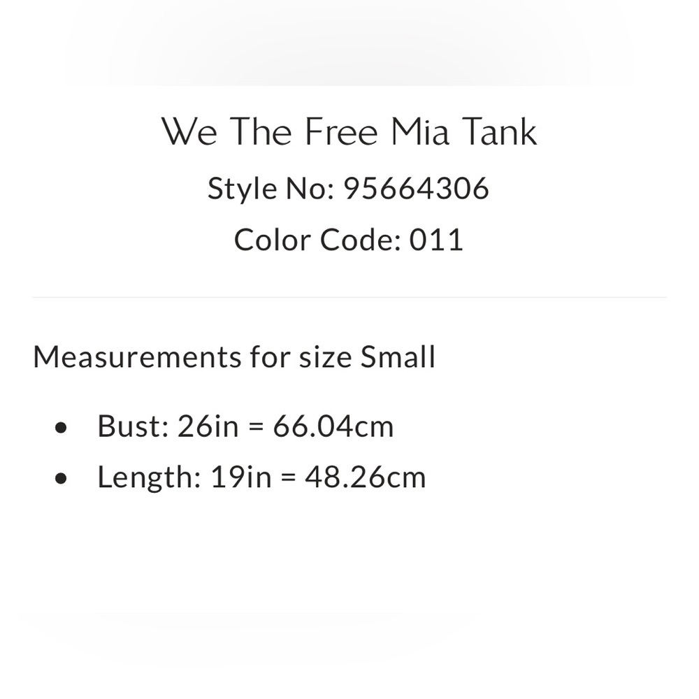 We The Free Mia Tank Top in Black Size XS NWT - Picture 6 of 6